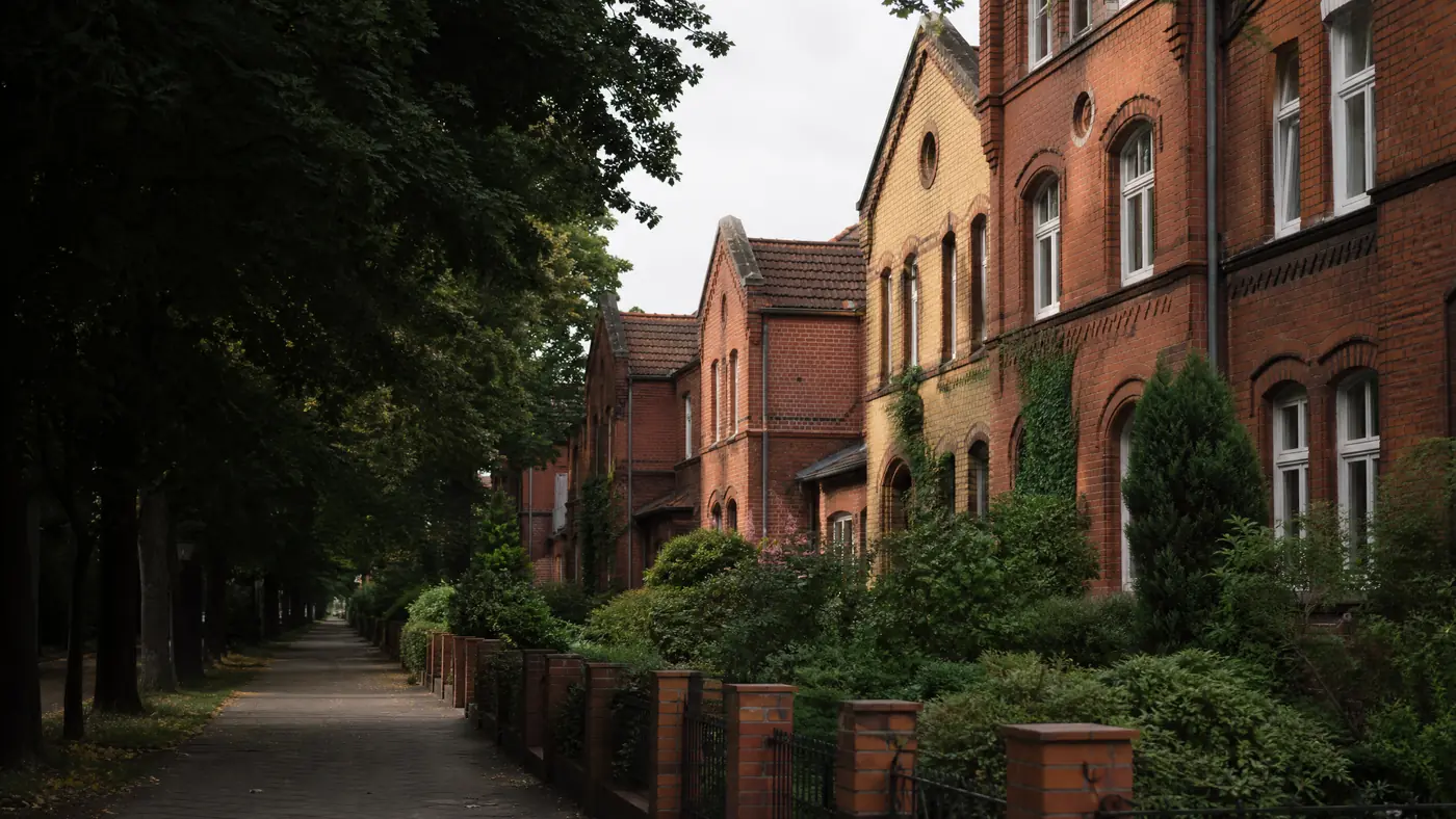 Historic brick architecture in Borsigwalde near Praxis Spring in Tegel