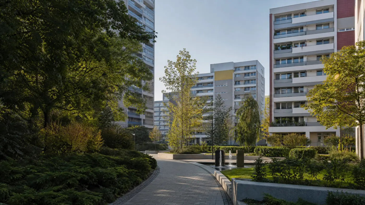 Residential quarter in Märkisches Viertel for patients of Praxis Spring in Berlin-Tegel